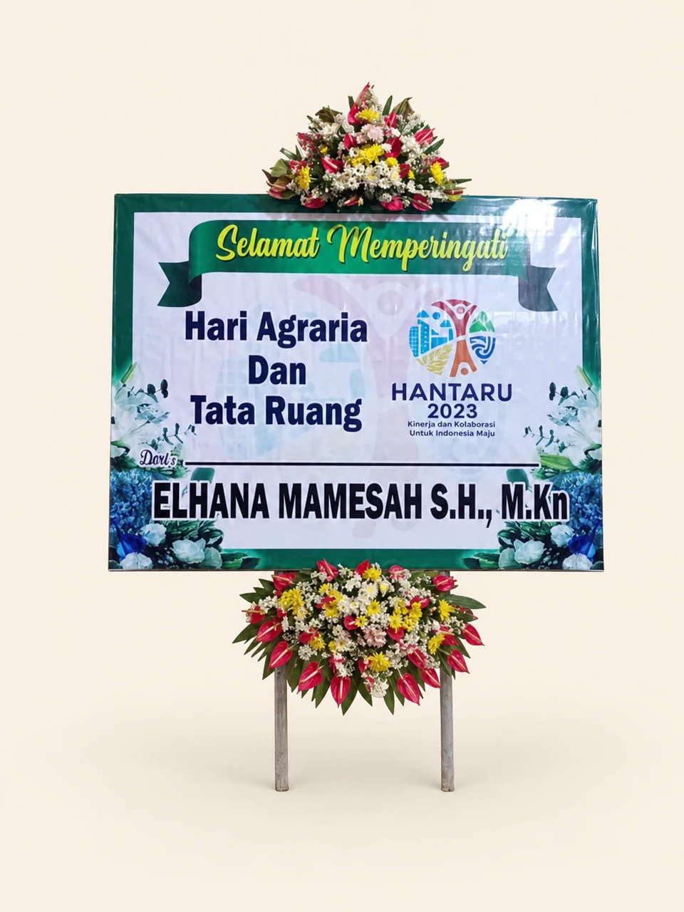 Papan Peringatan Hari Agraria Hijau — pratinjau dengan latar krem