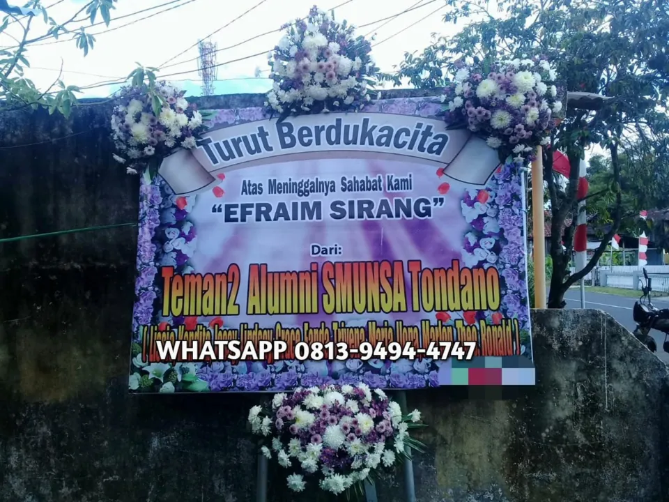 Papan Duka Cita Ungu Putih