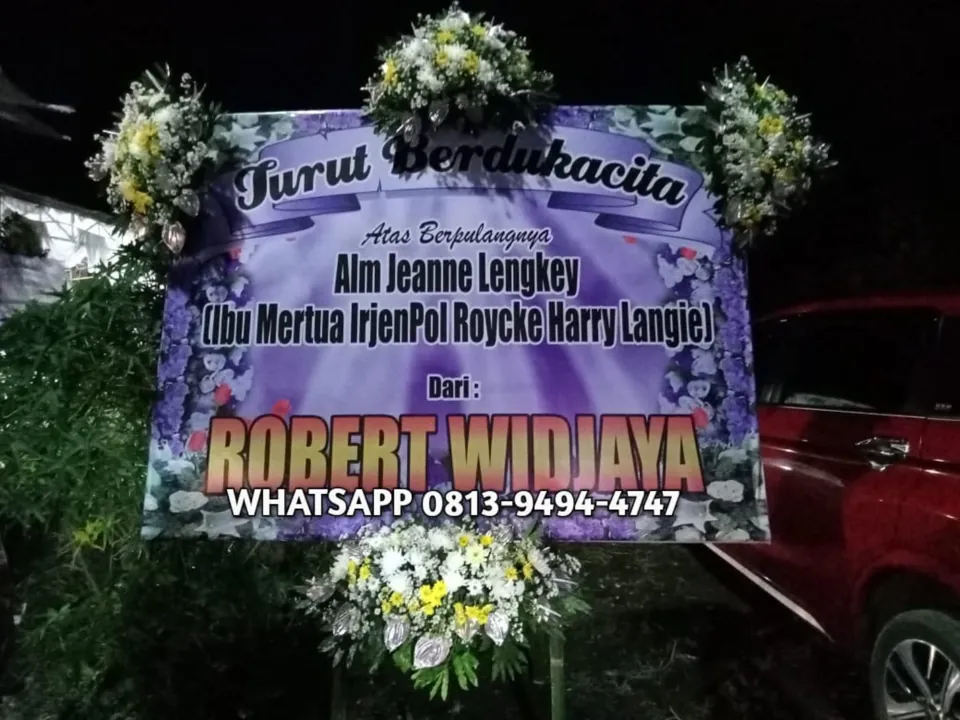 Papan Duka Cita Ungu Kuning